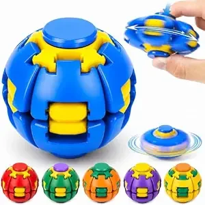 Press to Spin Fidget Spinner HelixCore Spin Stress Ball Sensory Fidget Toys |Push Transformable Fidget Ball for Adults Teens Anxiety Stress Relief Fidgets Office Desk Toy