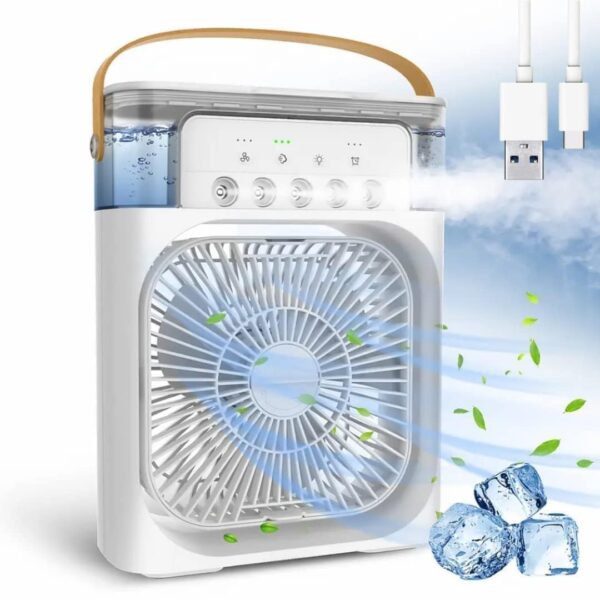 Portable Air Cooler Fan with Water Tank & USB Power